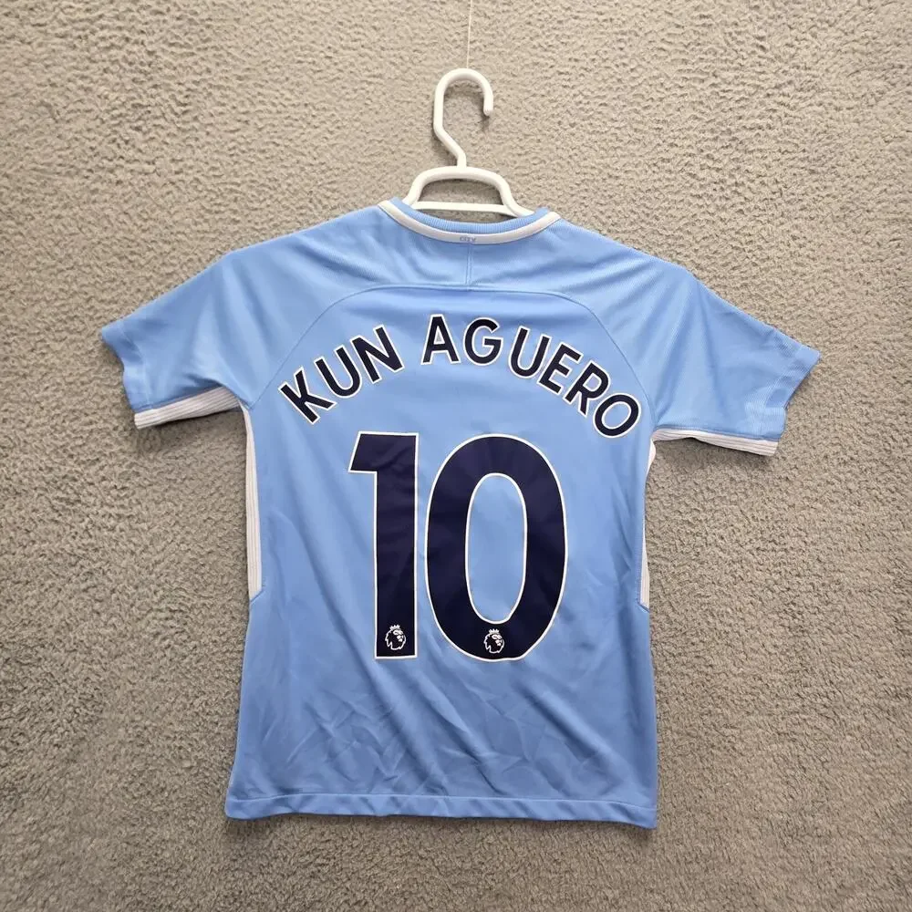 Nike FC Manchester City Jersey Boys Medium 2016 2017 Home Football Soccer Shirt